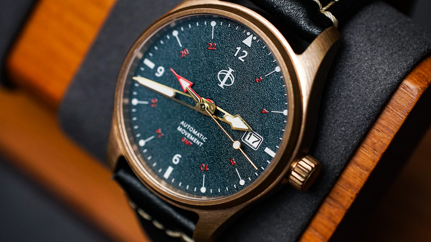 Hurricane GMT - Petroleum Blue - Bronze Case (CuSn8)